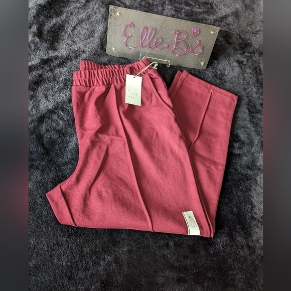 a new day Pants - NWT A New Day Burgundy Front Pleat Pull on Pant XXL